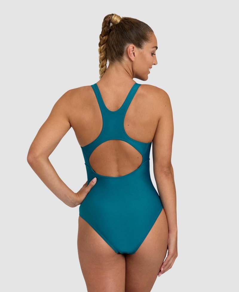 Maillot de Bain Arena Solid Control Pro Back Bleu Femme | QHN-80044383