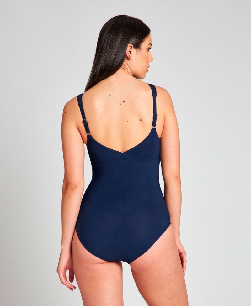 Maillot de Bain Arena Jewel Wing Back Bleu Marine Bleu Femme | REB-46765451