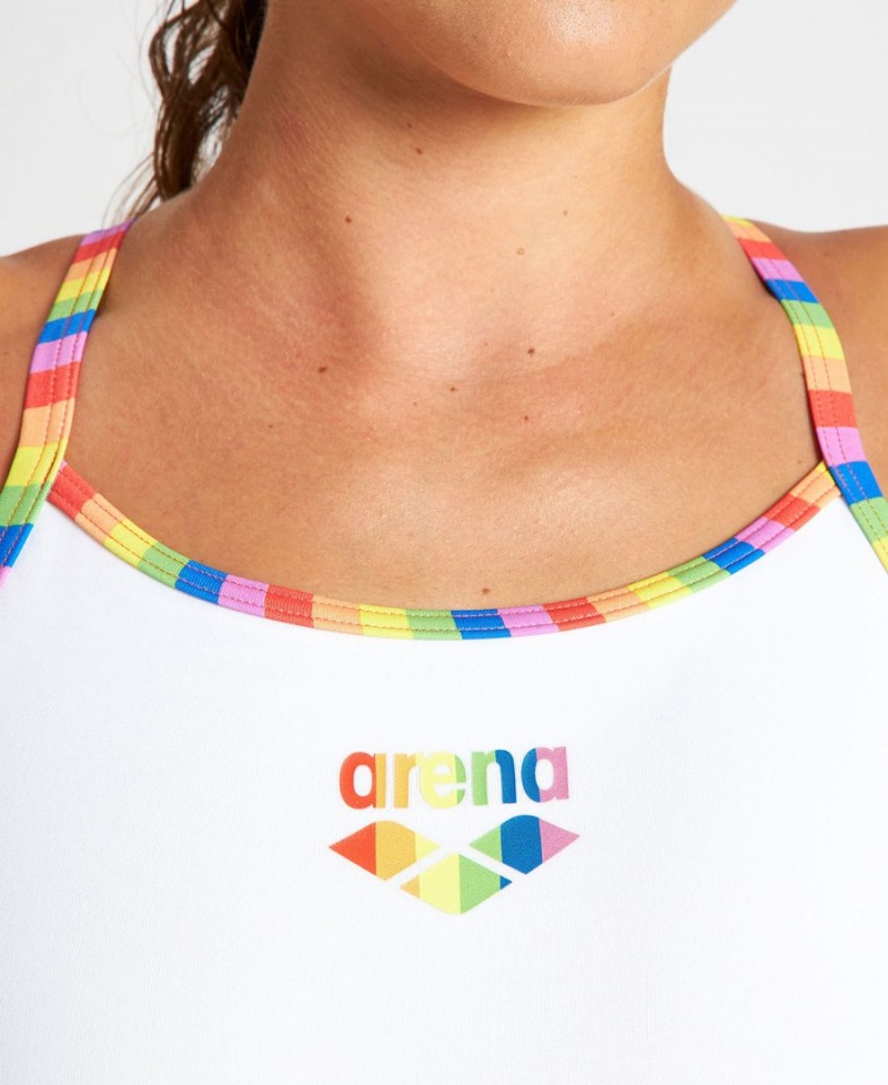 Maillot de Bain Arena Pride Superfly Back Blanche Multicolore Femme | HCD-41109202