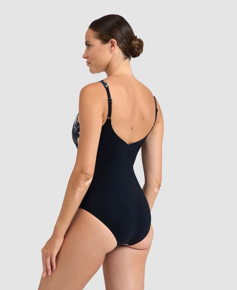 Maillot de Bain Arena BodyLift Francy Wing Back Noir Blanche Multicolore Femme | NAG-23828729