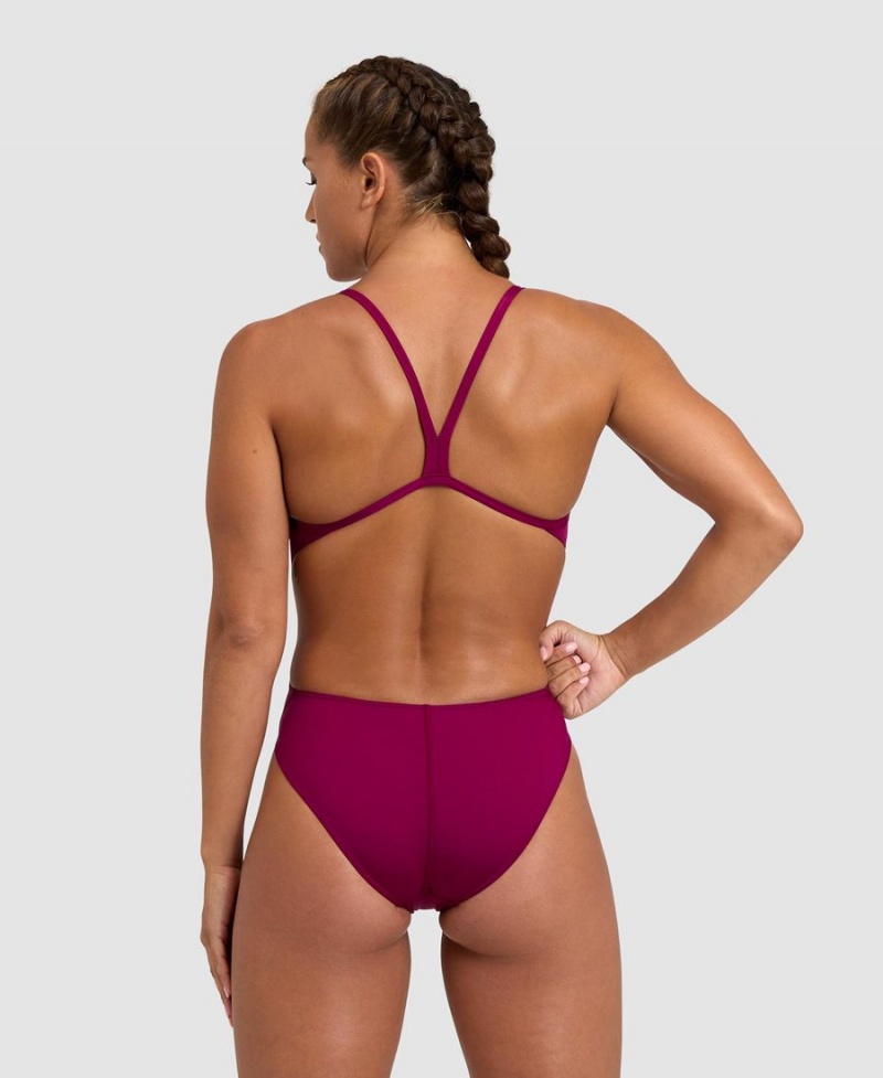 Maillot de Bain Arena Team Challenge Back Bordeaux Blanche Femme | HAP-16699645