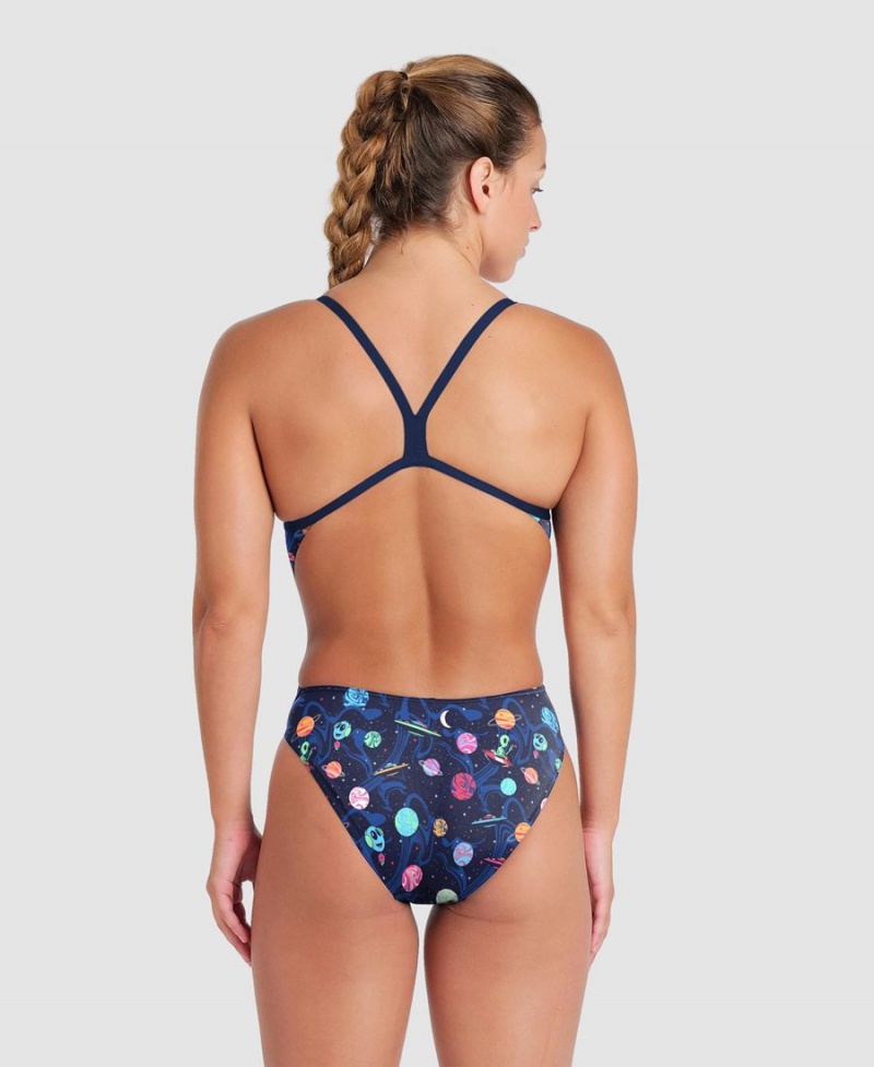 Maillot de Bain Arena Drew Kibler Collection Challenge Back Bleu Multicolore Femme | QQU-99351812