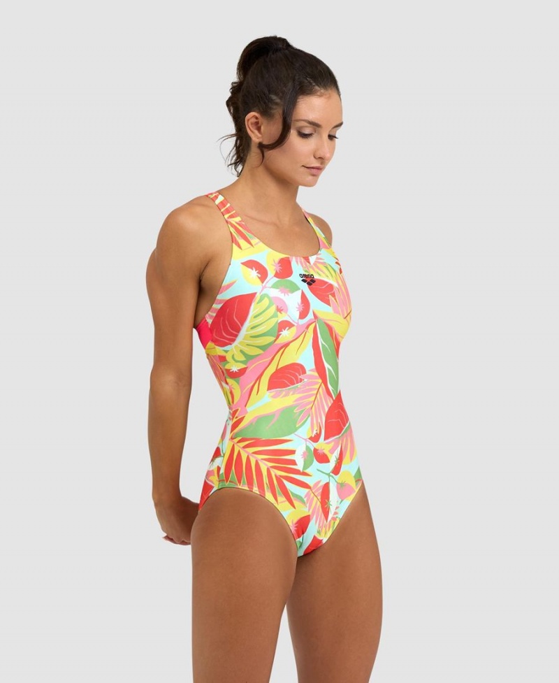 Maillot de Bain Arena Tropic Control Pro Back Rouge Multicolore Femme | MVY-93245966