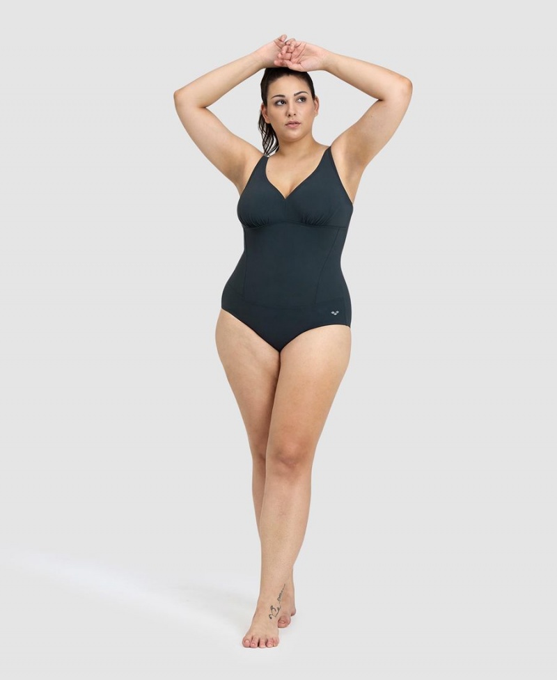 Maillot de Bain Arena BodyLift Maura U Back Plus Grise Femme | LSZ-57997993