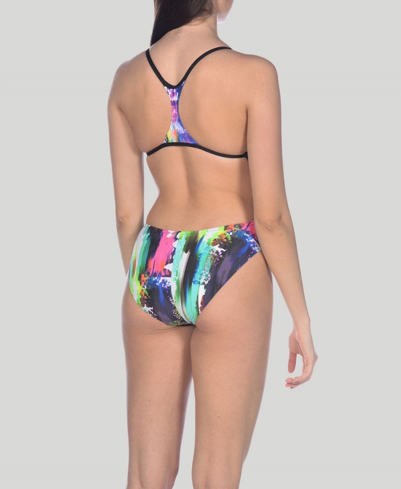 Maillot de Bain Arena Vivid Booster Back Rose Multicolore Femme | UHU-19545476