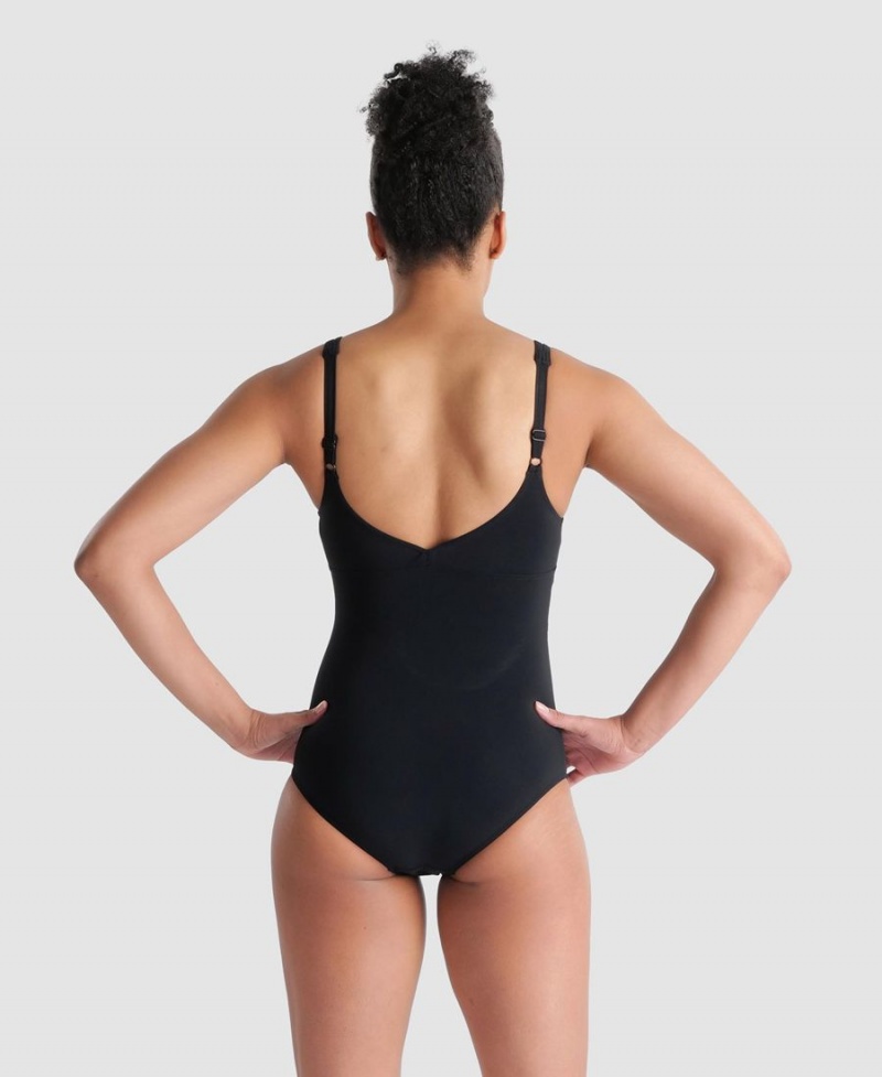 Maillot de Bain Arena Jewel Wing Back Noir Rouge Femme | FSK-24279679