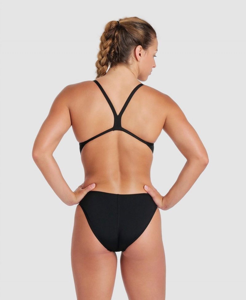 Maillot de Bain Arena Team Challenge Back Noir Blanche Femme | TZD-37786983