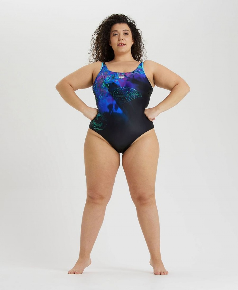 Maillot de Bain Arena U Back Placement Plus Noir Multicolore Femme | JPT-22247275