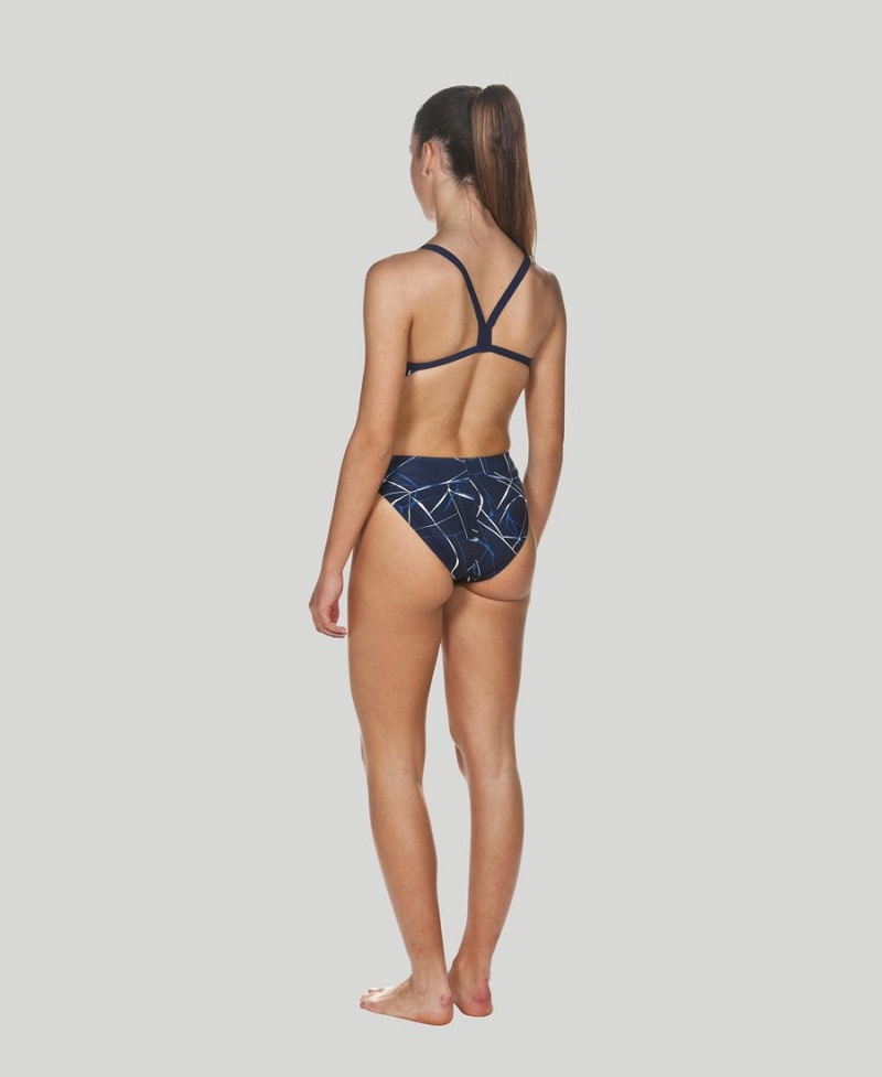 Maillot de Bain Arena D'eau Challenge Back Bleu Marine Bleu Femme | NXE-15520238