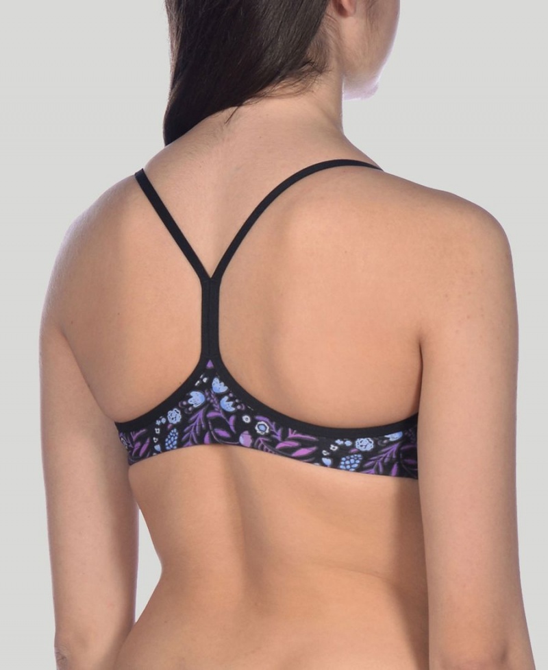 Haut de Bikini Arena BE Bandeau Noir Multicolore Femme | QAF-37666500