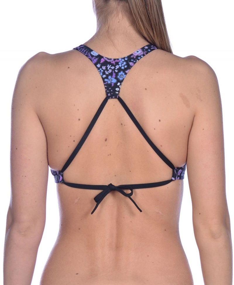 Haut de Bikini Arena Crop Think Noir Multicolore Femme | AMQ-08749635