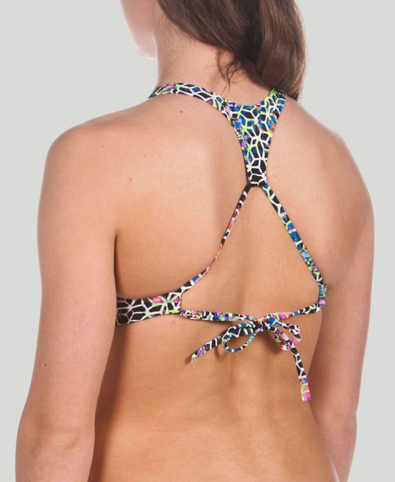 Haut de Bikini Arena Crop Think Noir Multicolore Femme | VAE-67679741