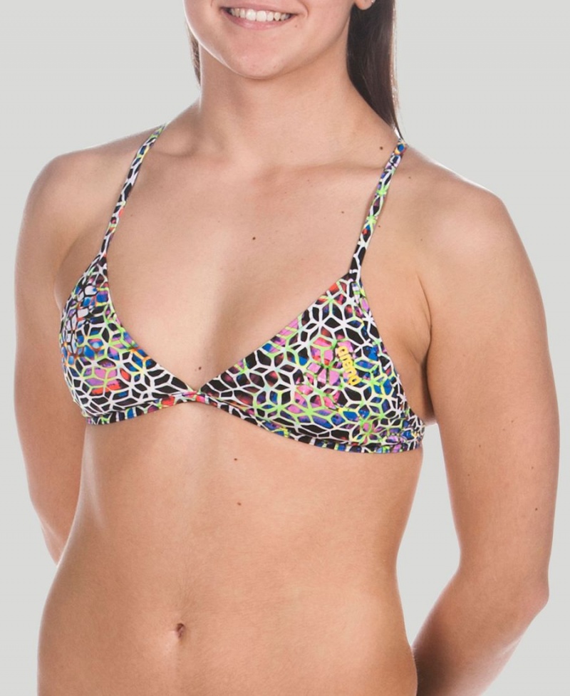 Haut de Bikini Arena Triangle Feel Noir Multicolore Femme | RQY-24051481