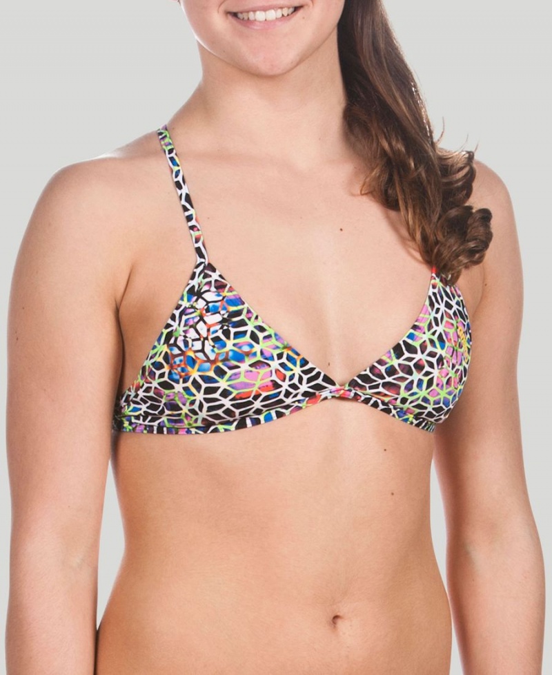 Haut de Bikini Arena Triangle Feel Noir Multicolore Femme | RQY-24051481