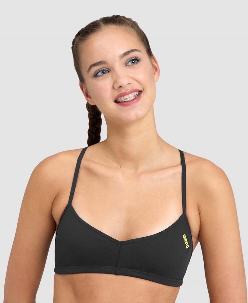 Haut de Bikini Arena Live Bandeau Noir Femme | XNH-26676032