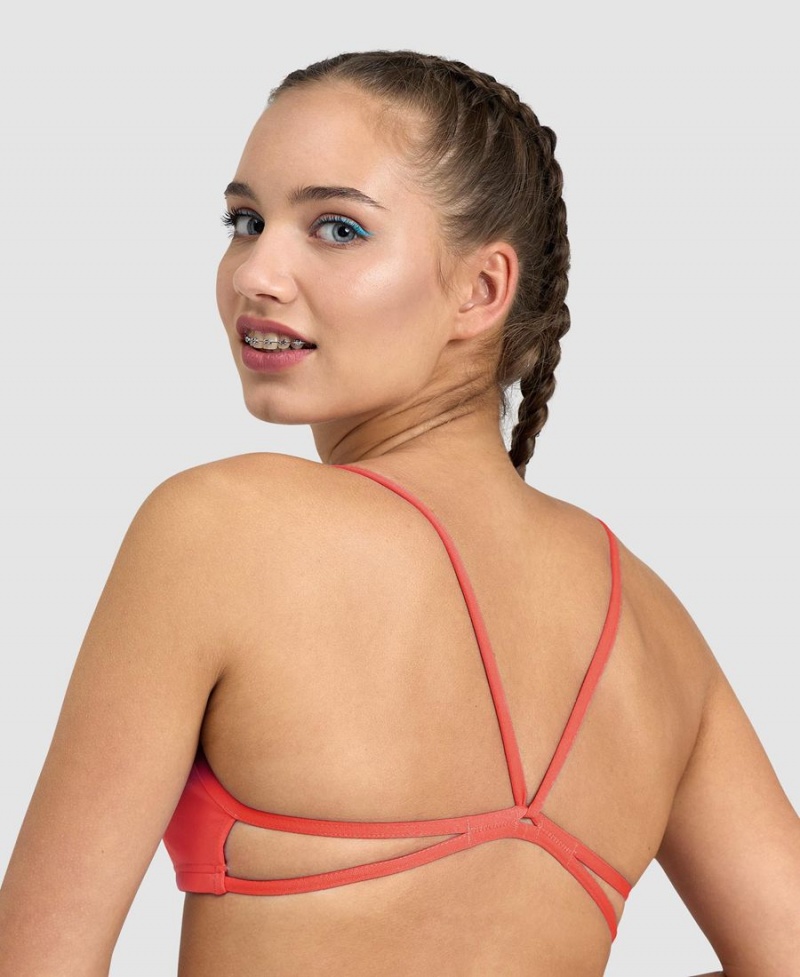 Haut de Bikini Arena Play Bandeau Rouge Femme | TKC-30628629