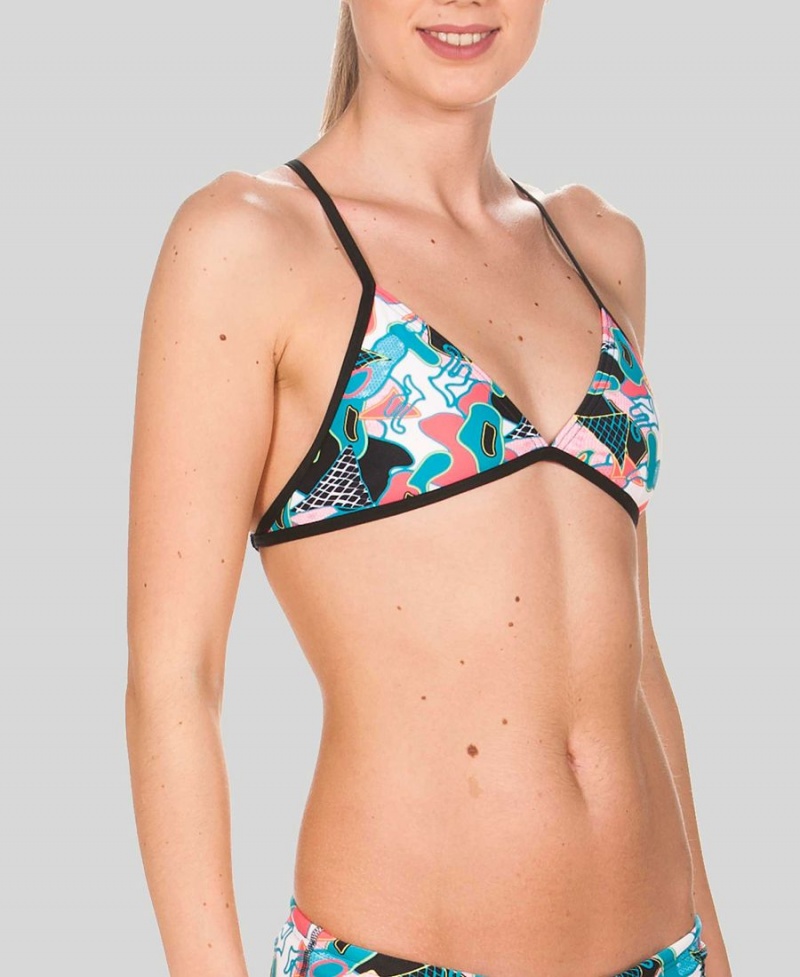 Haut de Bikini Arena Triangle Feel Noir Multicolore Femme | ETA-36851991