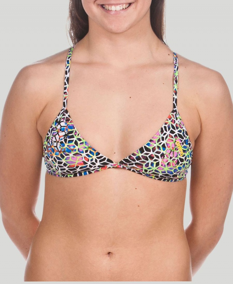 Haut de Bikini Arena Triangle Feel Noir Multicolore Femme | RQY-24051481