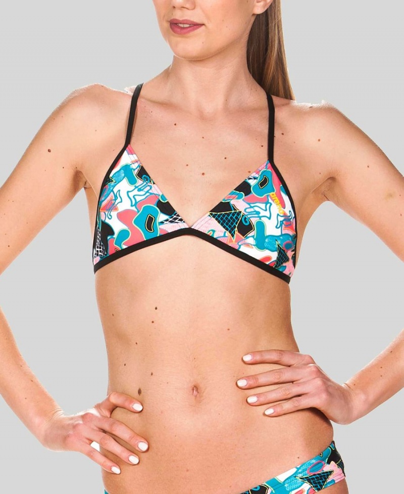 Haut de Bikini Arena Triangle Feel Noir Multicolore Femme | ETA-36851991