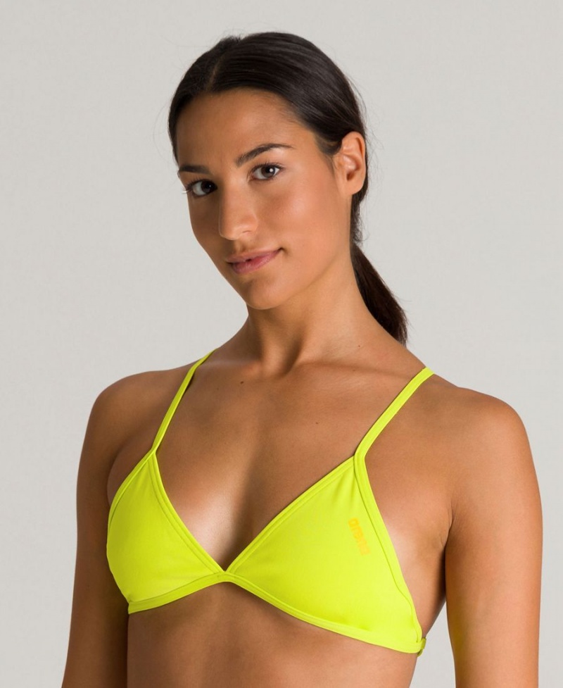 Haut de Bikini Arena Triangle Feel Jaune Femme | EQQ-09798605