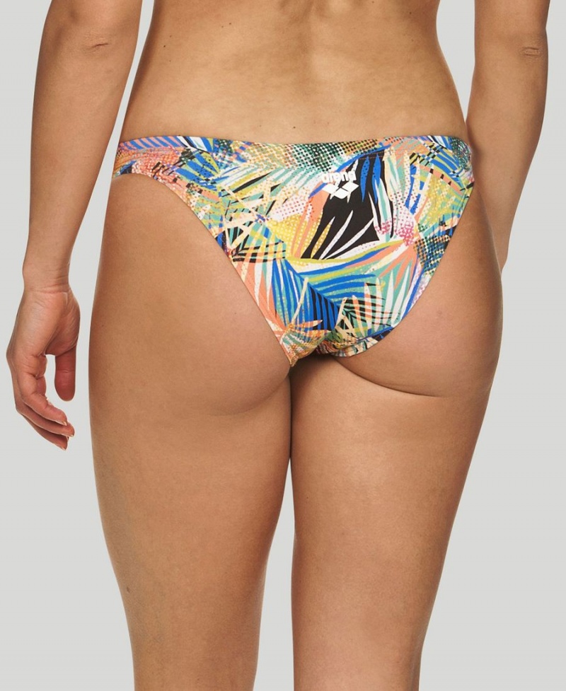 Bas de Bikini Arena Floral Allover Noir Multicolore Femme | YKD-88286779