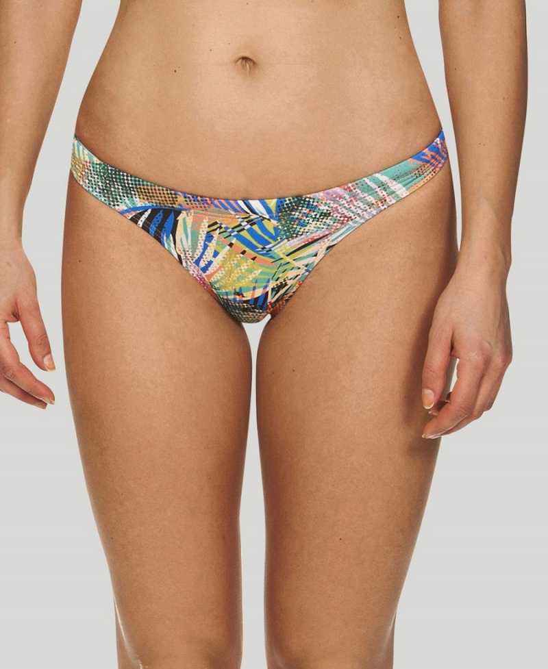 Bas de Bikini Arena Floral Allover Noir Multicolore Femme | YKD-88286779