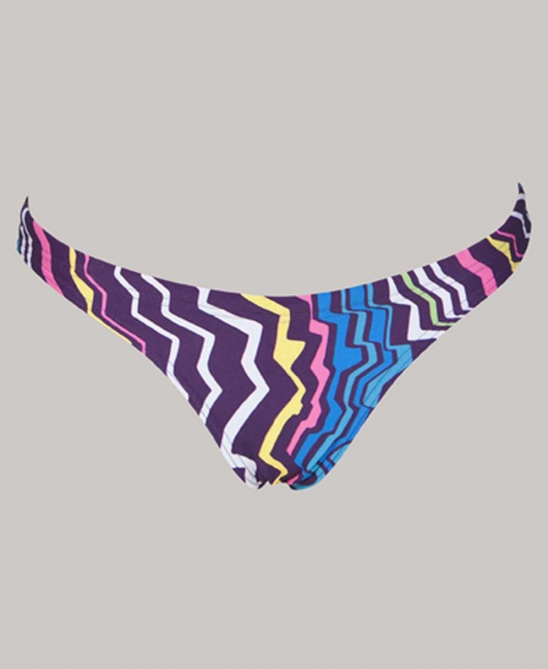 Bas de Bikini Arena Zig Zag Violette Bleu Femme | PZB-30387258