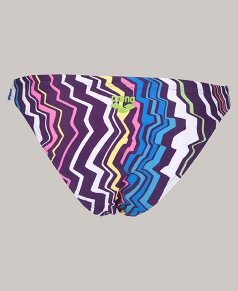 Bas de Bikini Arena Zig Zag Violette Bleu Femme | PZB-30387258