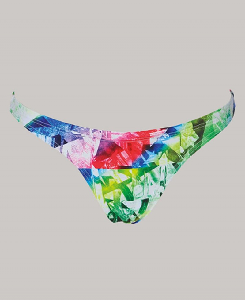 Bas de Bikini Arena Glitch Vert Multicolore Femme | PVQ-27204178