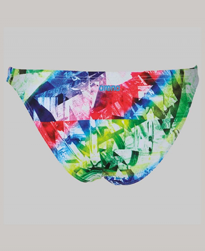 Bas de Bikini Arena Glitch Vert Multicolore Femme | PVQ-27204178