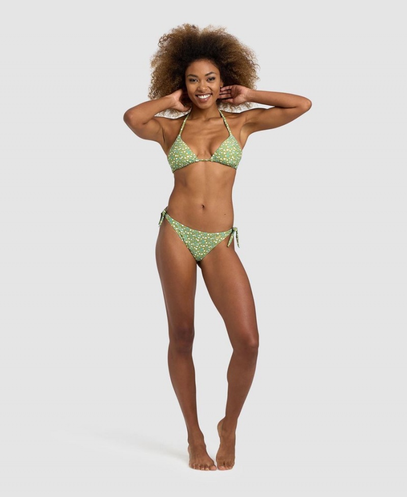 Maillot de Bain Arena Allover Triangle Vert Olive Multicolore Femme | SSO-44473438