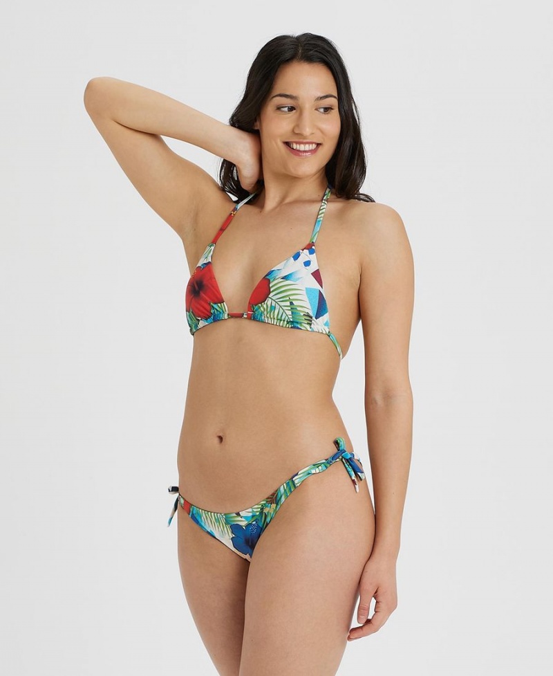 Maillot de Bain Arena Allover Triangle Turquoise Multicolore Femme | ZNP-01985406