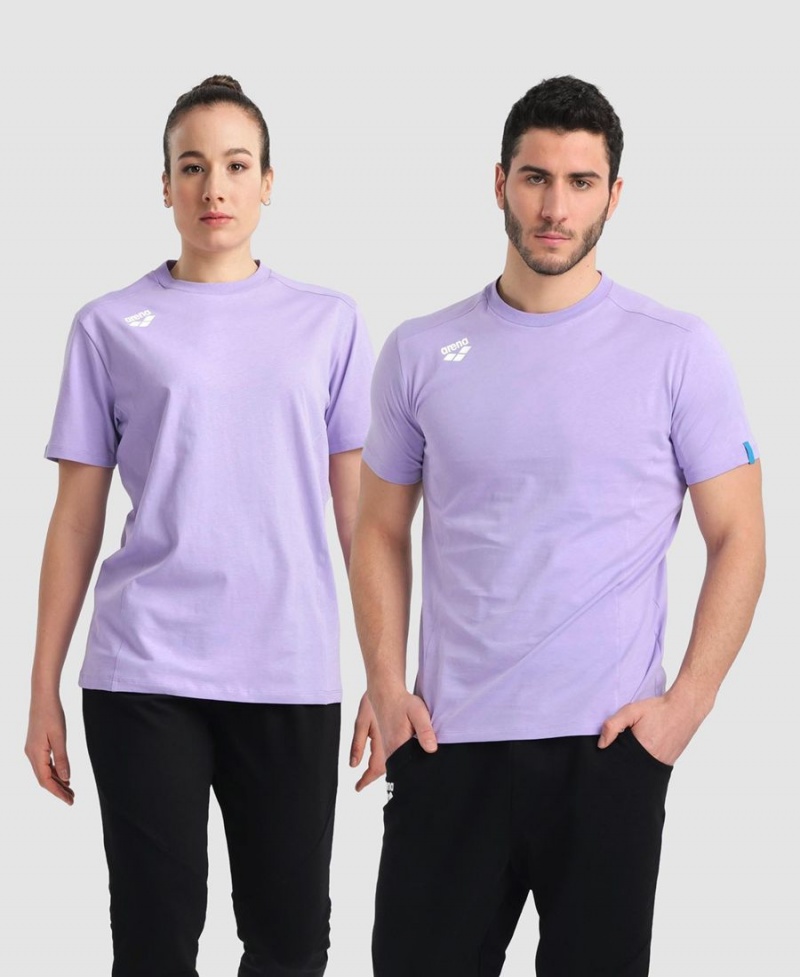 T-Shirt Arena Team Panel Violette Femme | YZX-21555469