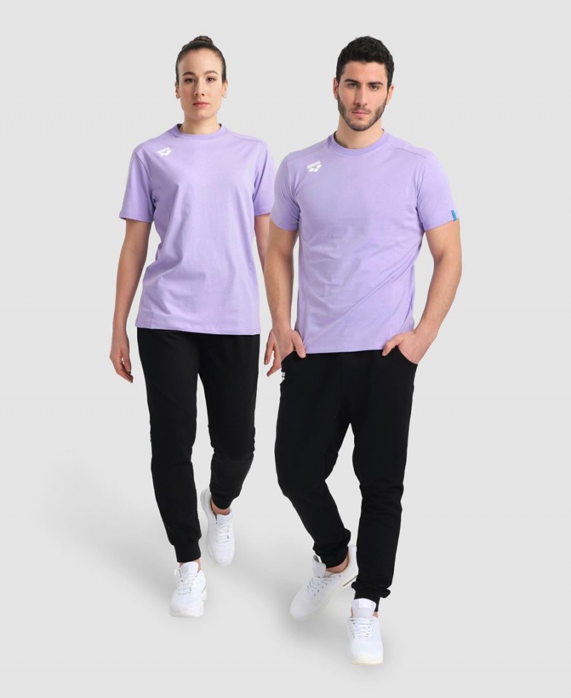 T-Shirt Arena Team Panel Violette Femme | YZX-21555469