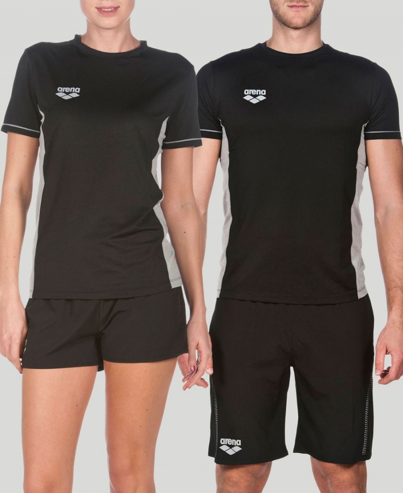 T-Shirt Arena Team Line Tech Corta Sleeve Noir Femme | FDV-64926984