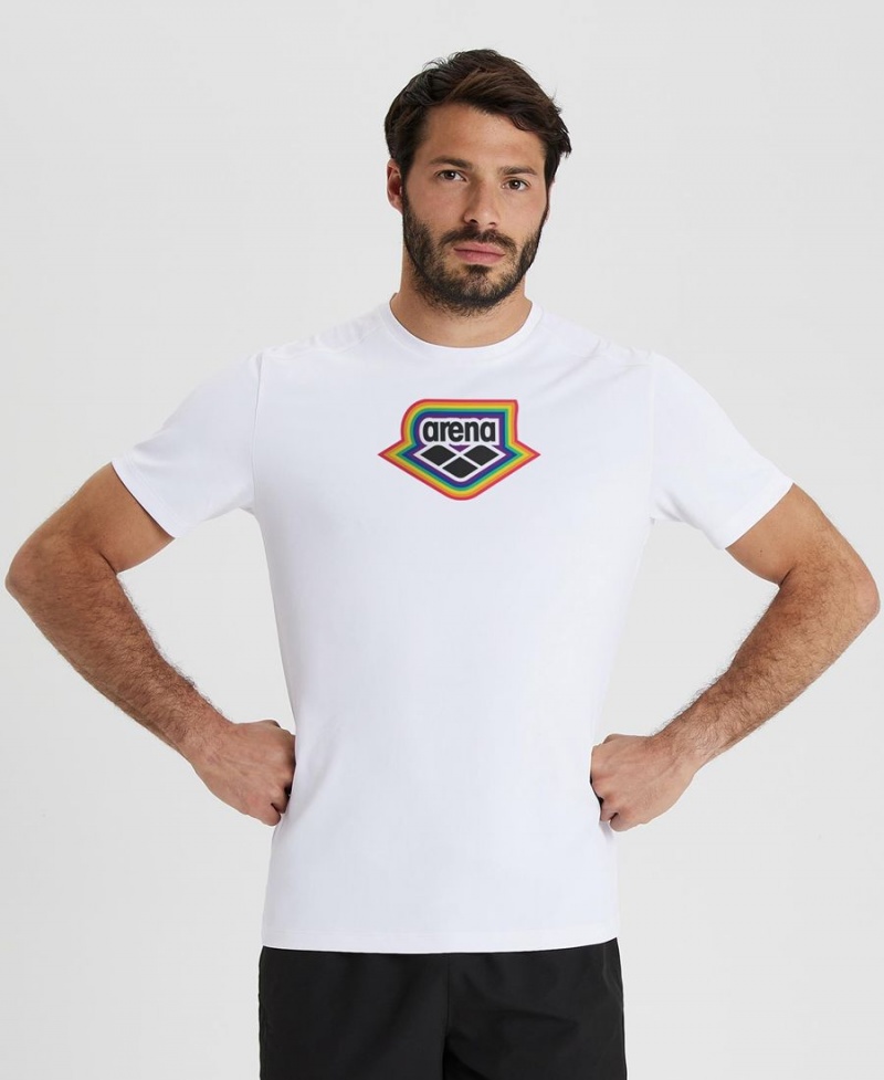 T-Shirt Arena Pride Collection Blanche Femme | HSF-24206181