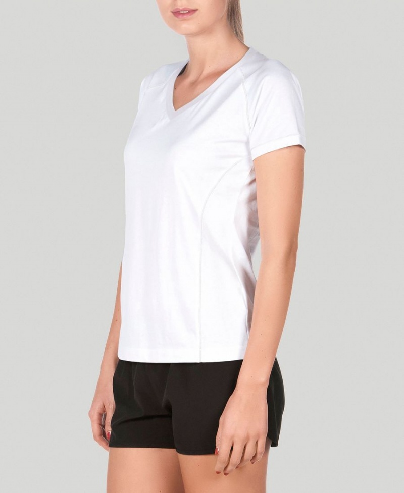 T-Shirt Arena Team Line Corta Sleeve Blanche Femme | OYQ-29672820