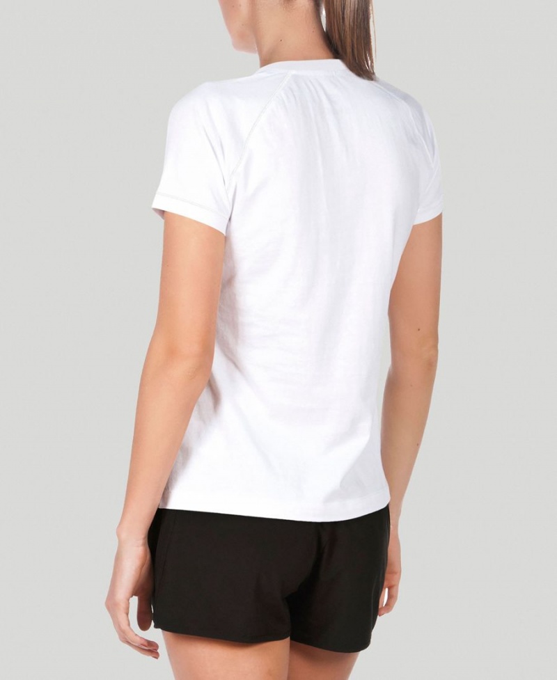 T-Shirt Arena Team Line Corta Sleeve Blanche Femme | OYQ-29672820