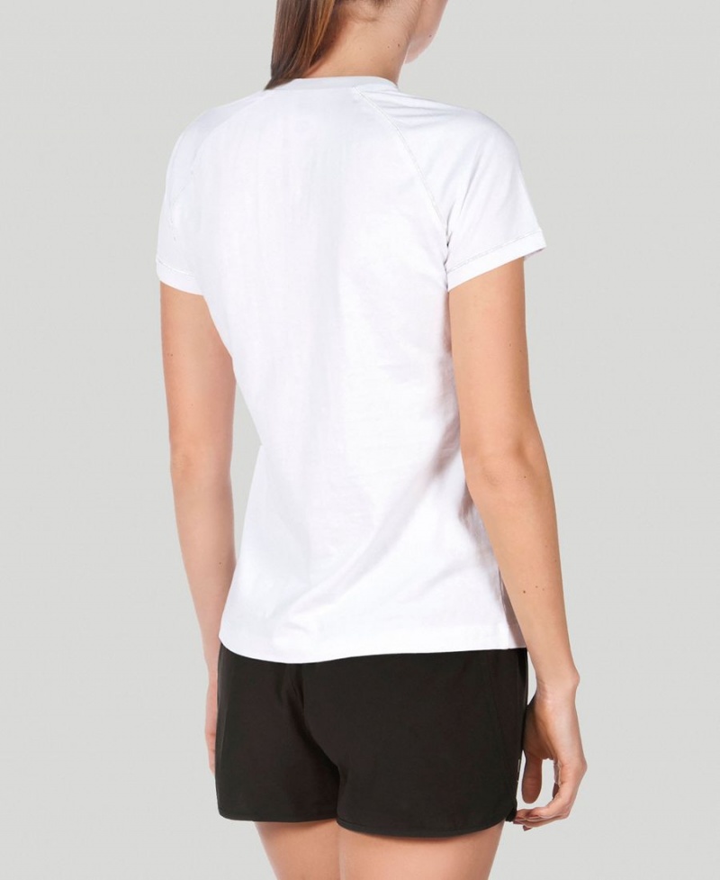 T-Shirt Arena Team Line Corta Sleeve Blanche Femme | OYQ-29672820