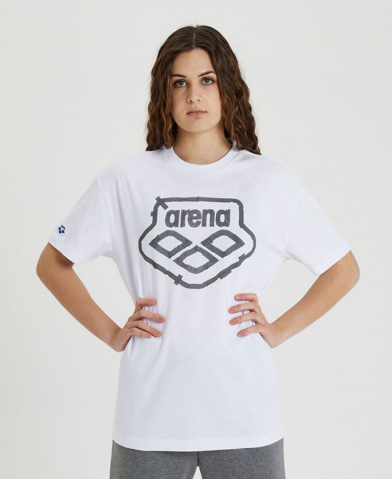 T-Shirt Arena Uni Blanche Femme | JXQ-25213528