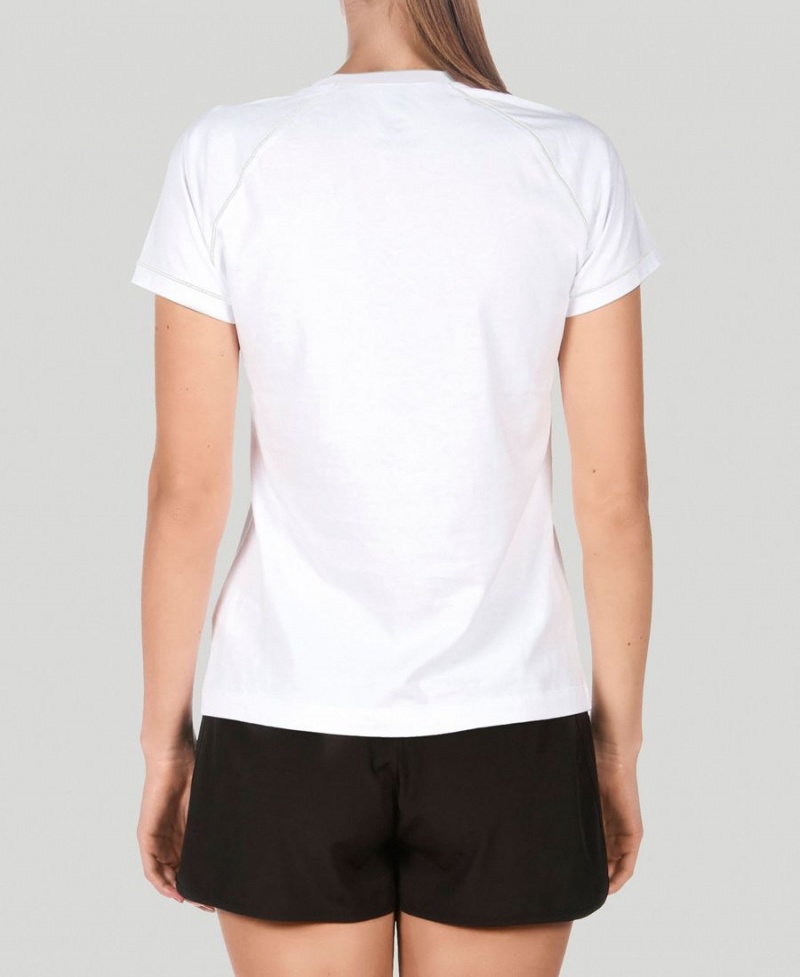 T-Shirt Arena Team Line Corta Sleeve Blanche Femme | OYQ-29672820