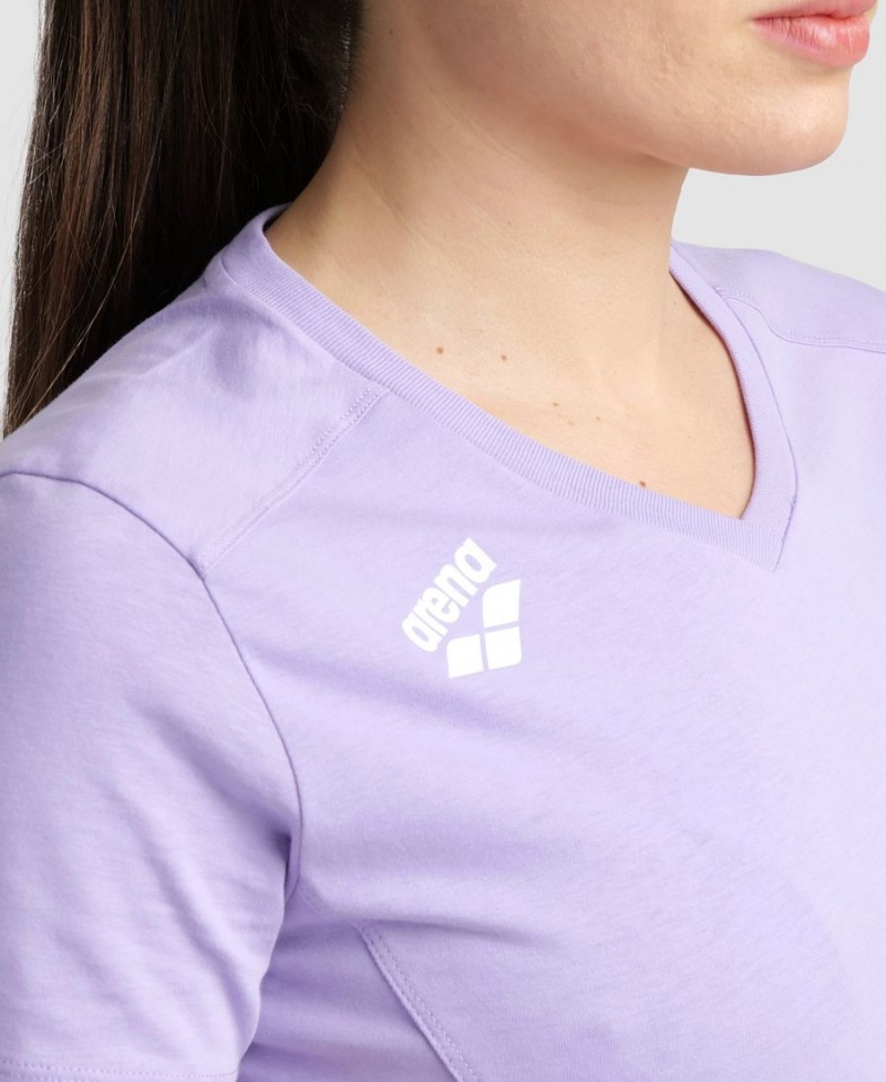 T-Shirt Arena Team Panel Violette Femme | VYL-13174418