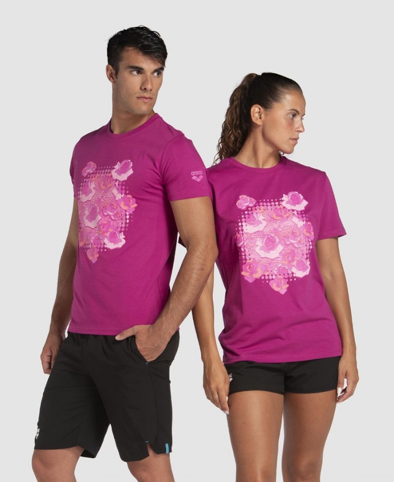 T-Shirt Arena Breast Cancer Awareness Collection Violette Femme | JLP-89148774