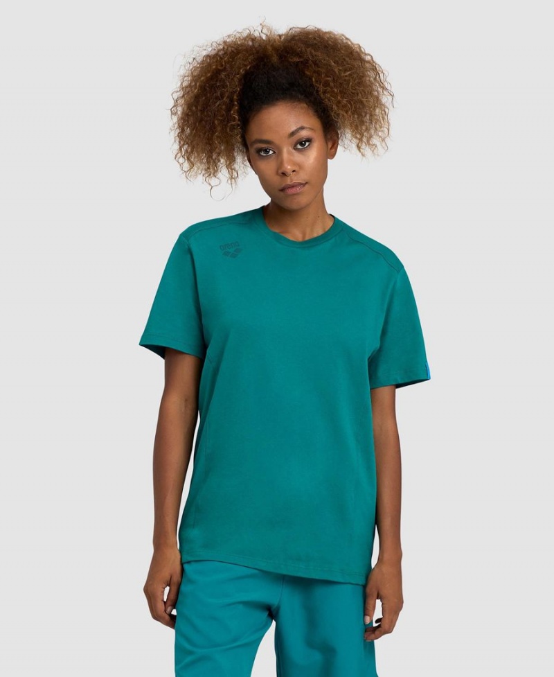 T-Shirt Arena Team Panel Vert Femme | WVE-72181453