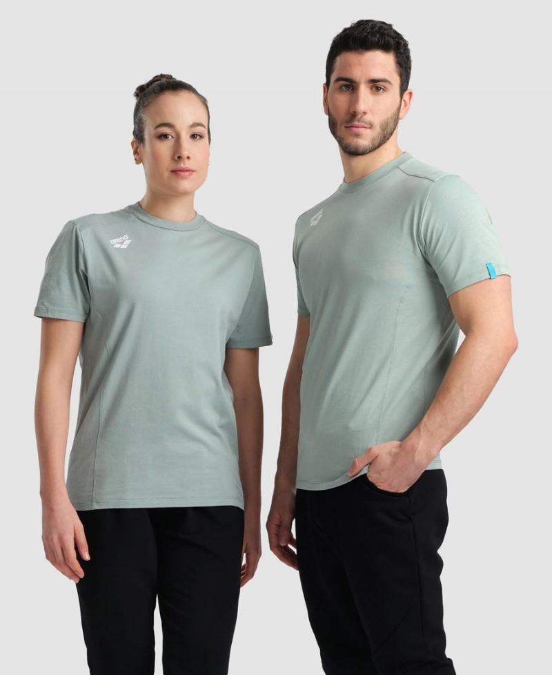 T-Shirt Arena Team Panel Vert Femme | ATQ-11220156