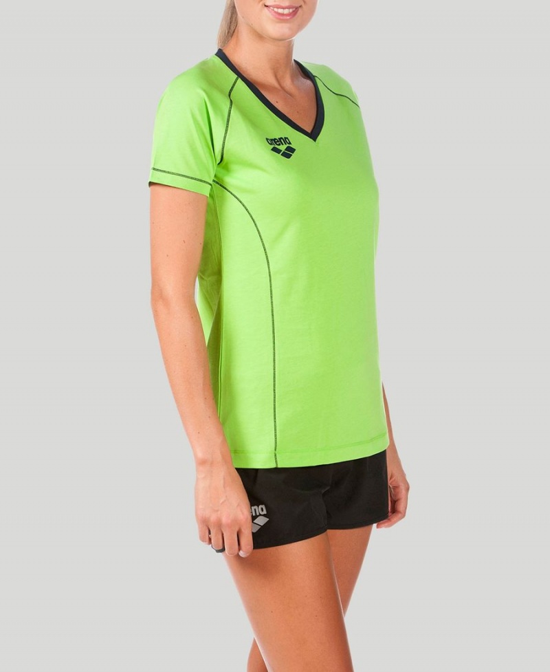 T-Shirt Arena Team Line Corta Sleeve Vert Femme | GOU-61336383