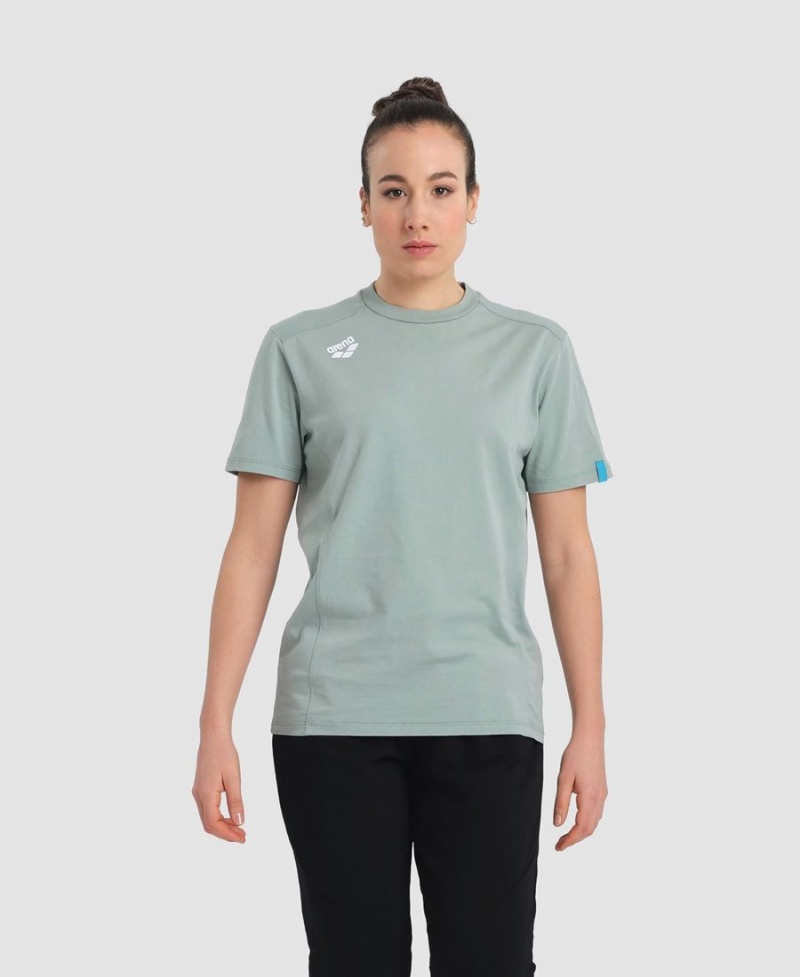 T-Shirt Arena Team Panel Vert Femme | ATQ-11220156