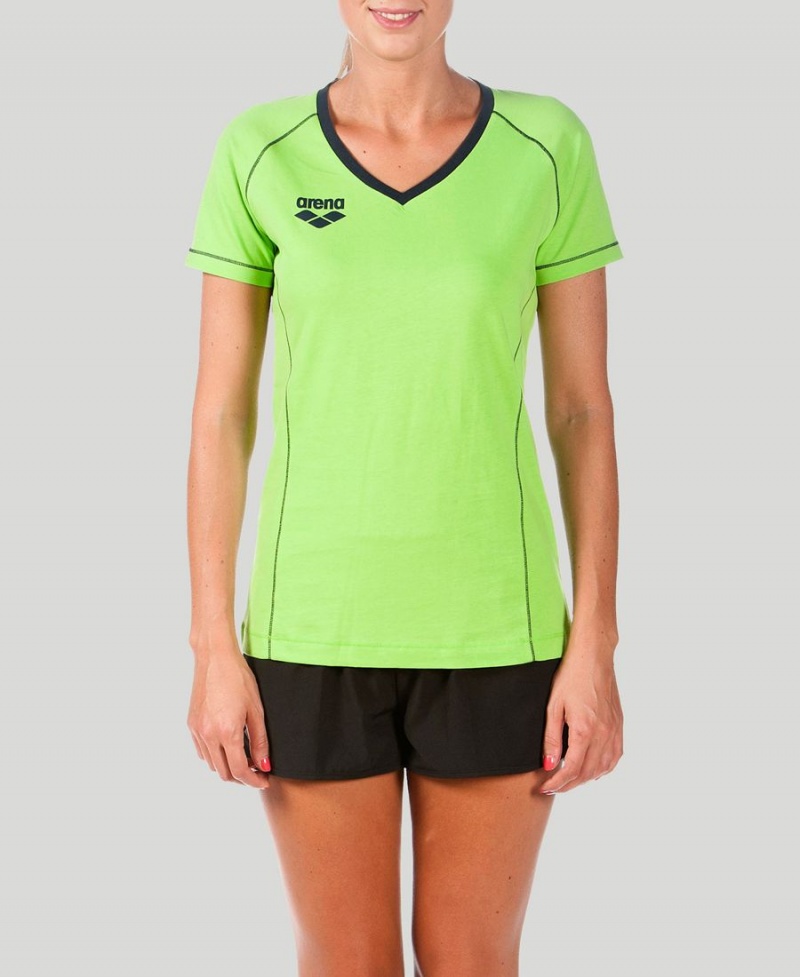 T-Shirt Arena Team Line Corta Sleeve Vert Femme | GOU-61336383