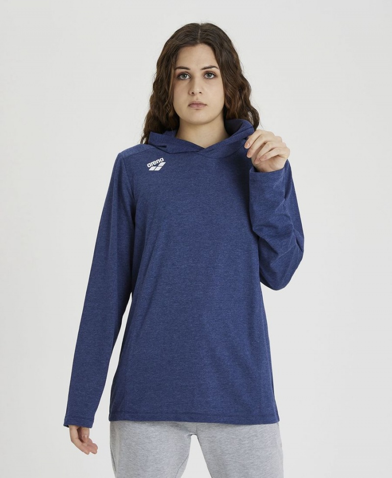 T-Shirt Arena Team Encapuchonné Panel Bleu Marine Femme | PVH-41783135