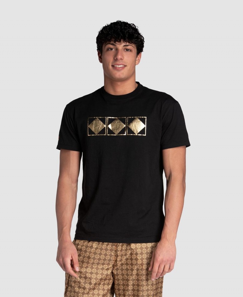 T-Shirt Arena 50th Anniversary Gold Noir Femme | LST-31184568